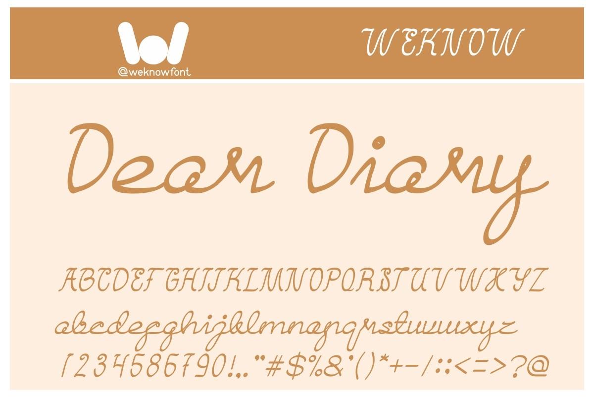 Dear Diary Font