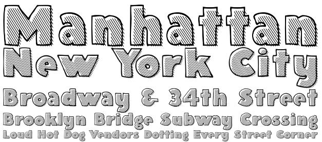 Deco Hatched Font