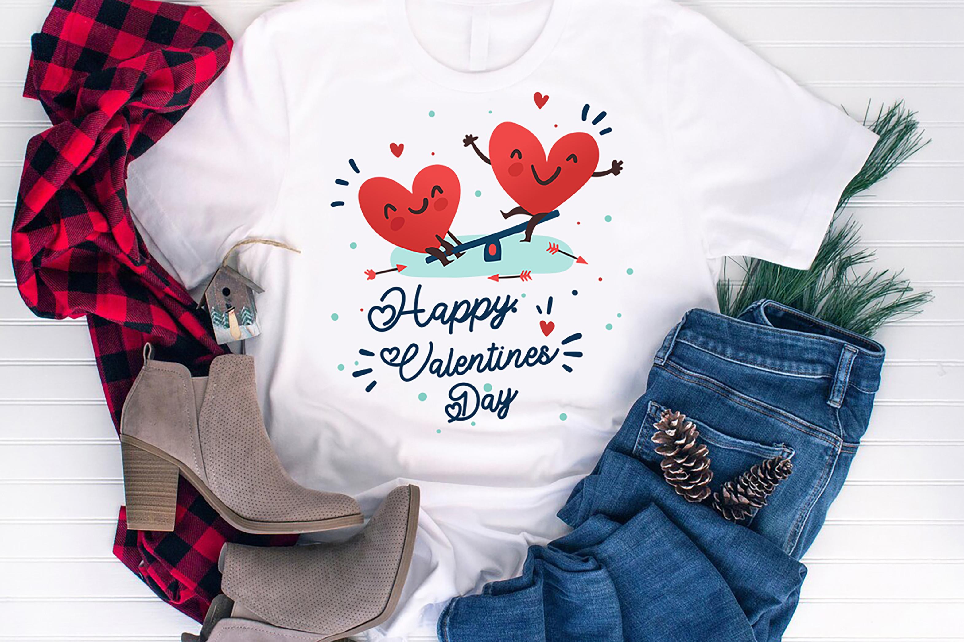 Happy Valentine Day  Tshirt Design Svg