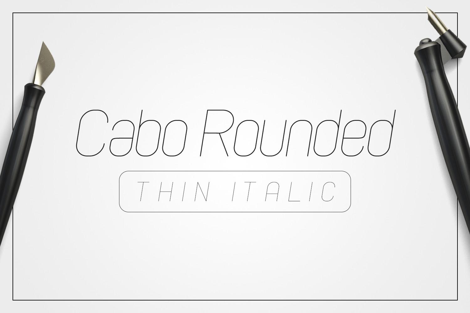 Cabo Rounded Thin Italic Font