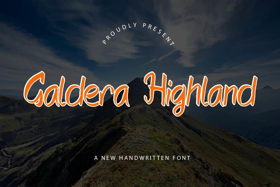 Galdera Highland Font
