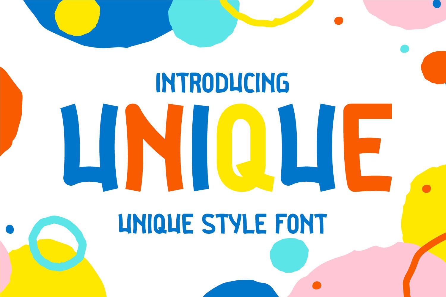 Unique Font