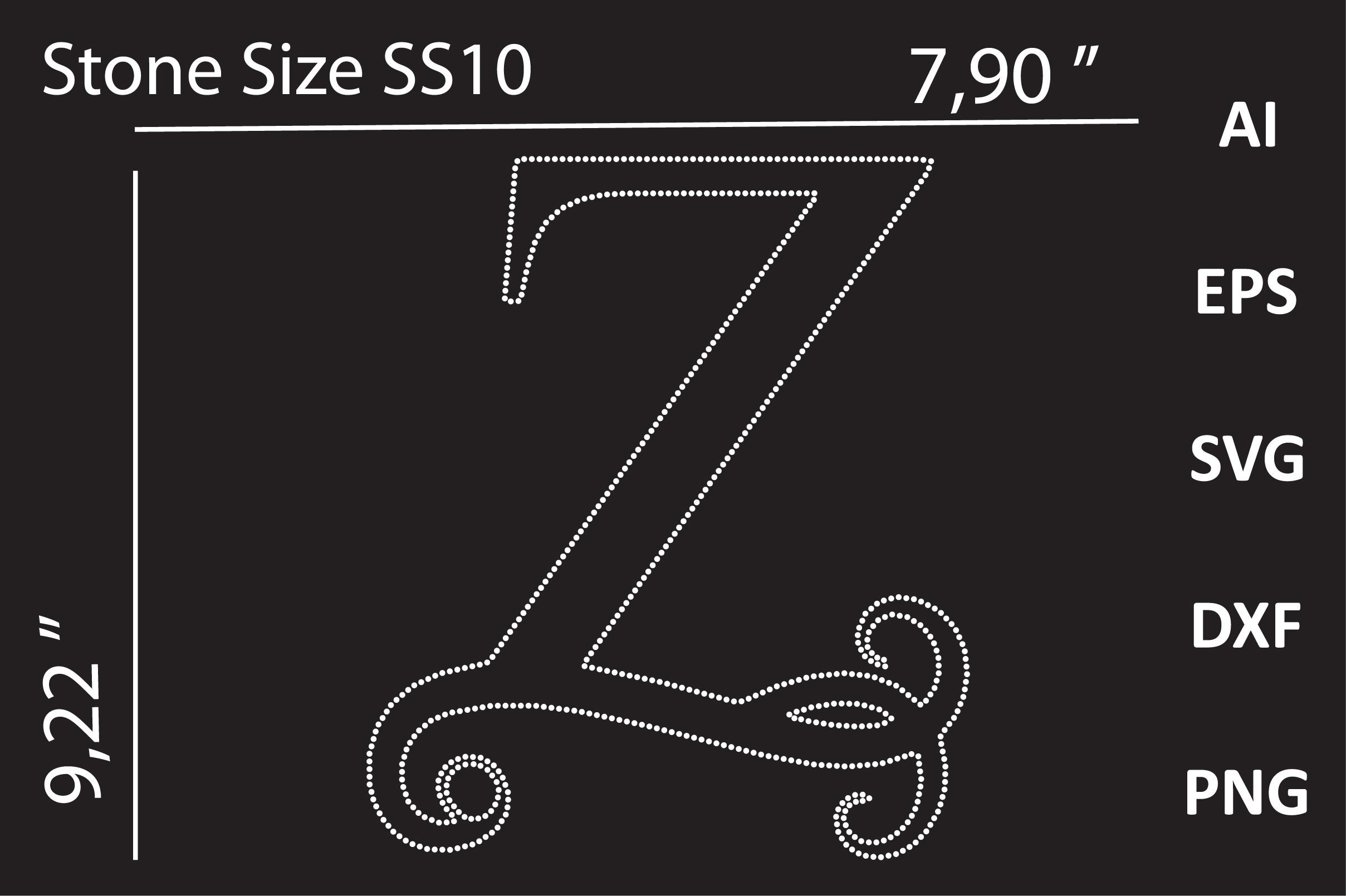 CAPITAL LETTER RHINESTONE TEMPLATE DE...