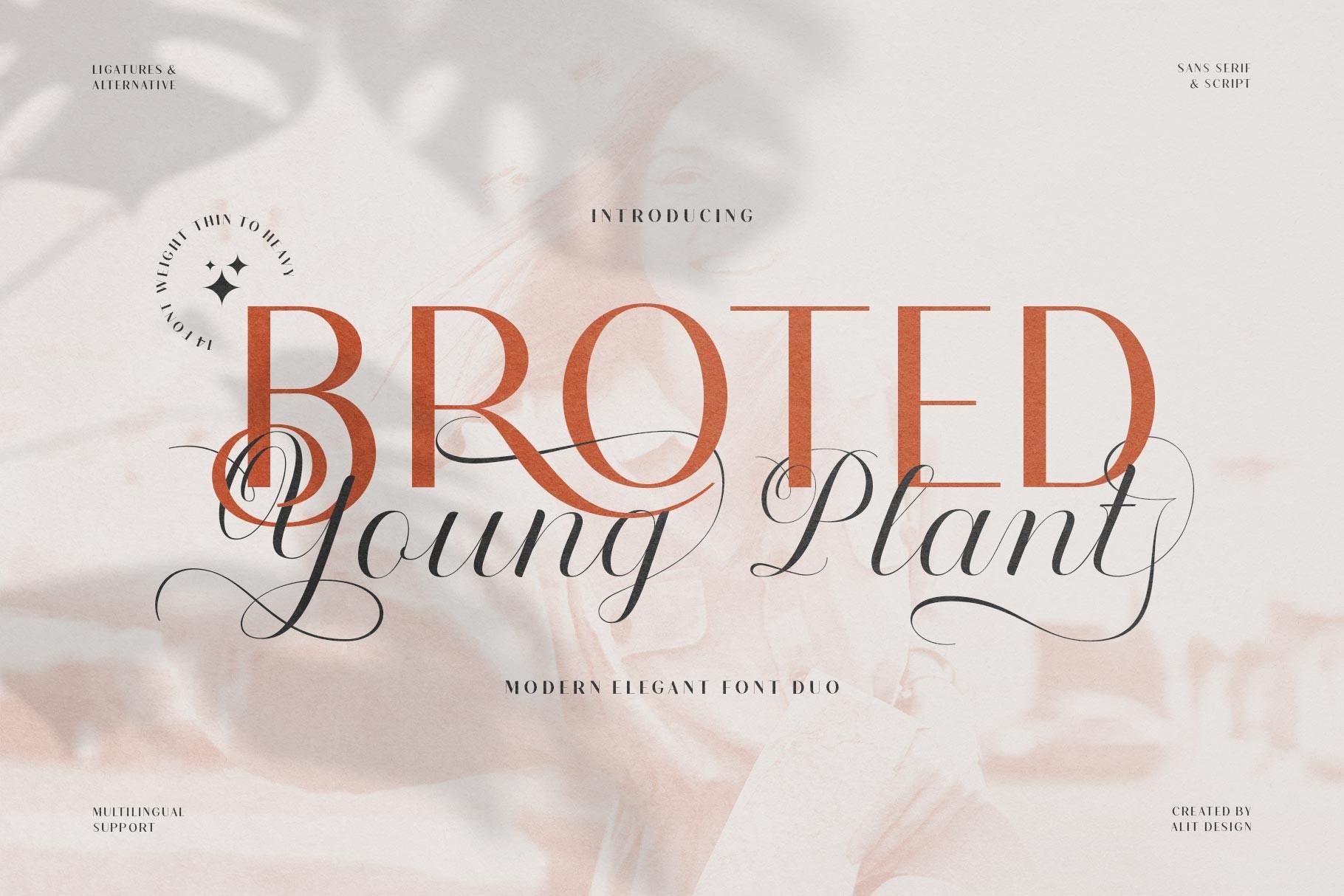 Broted Young Plant Font