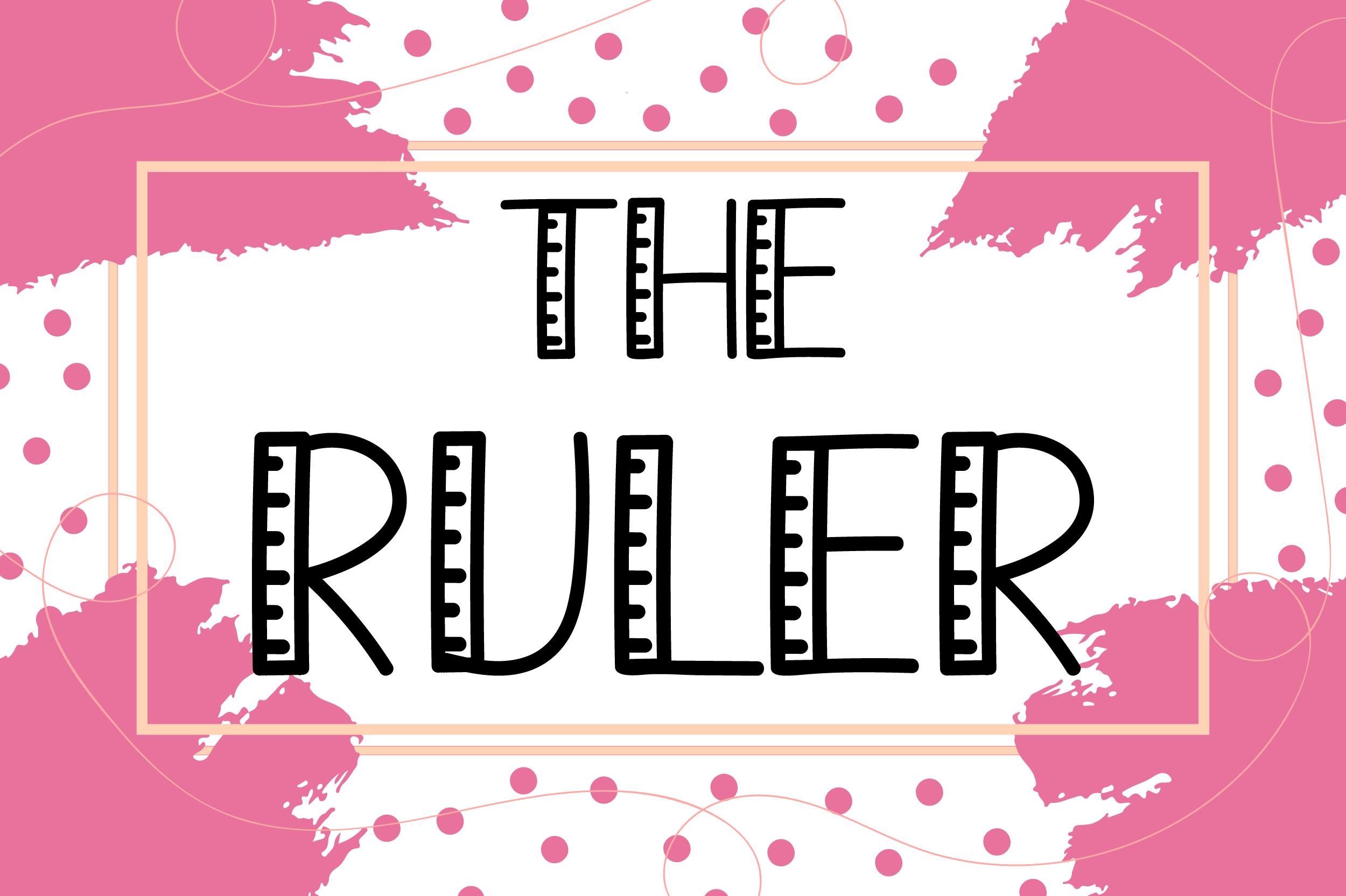 The Ruler Font
