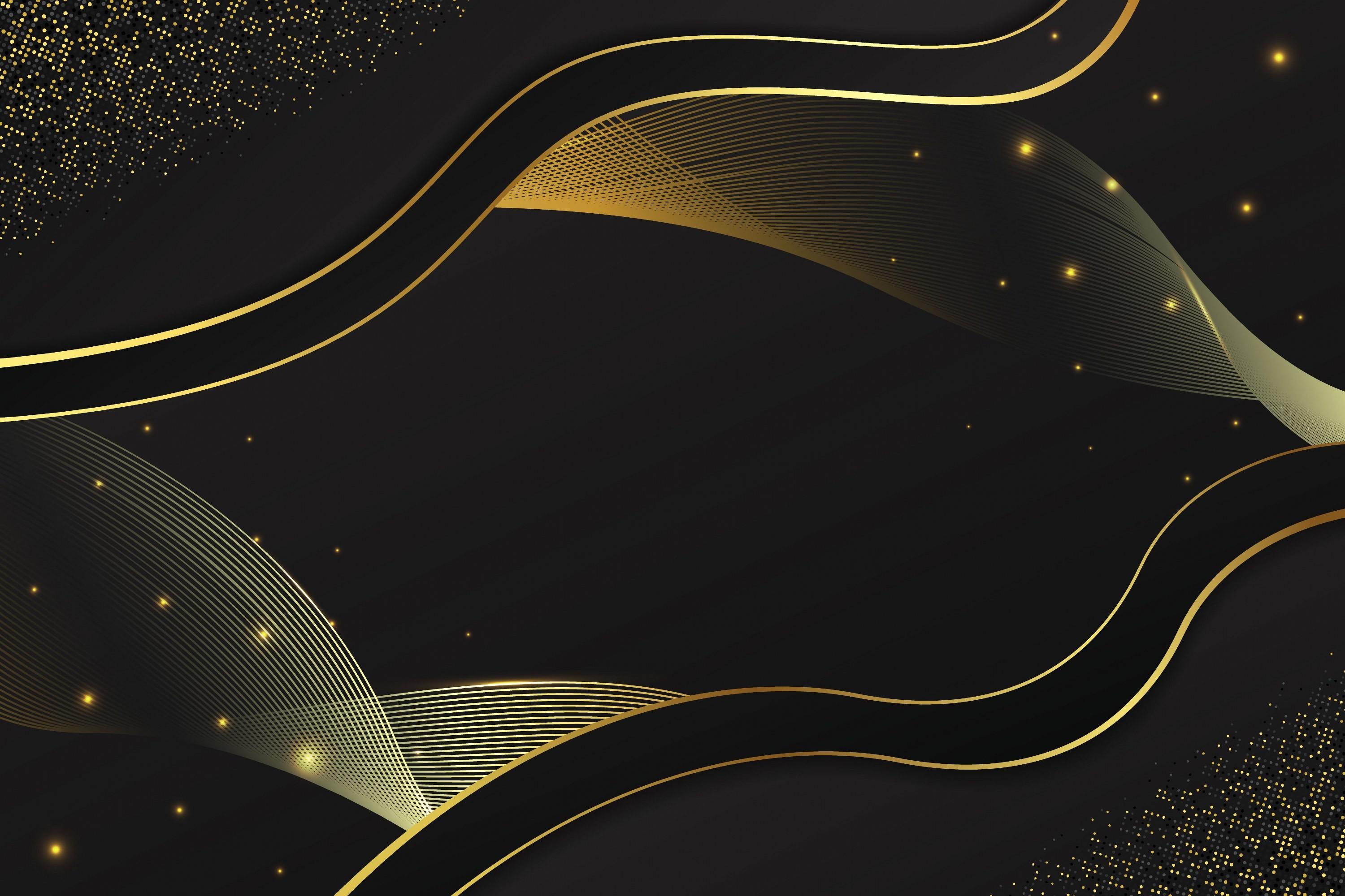 Black Luxury Background Wave Shape