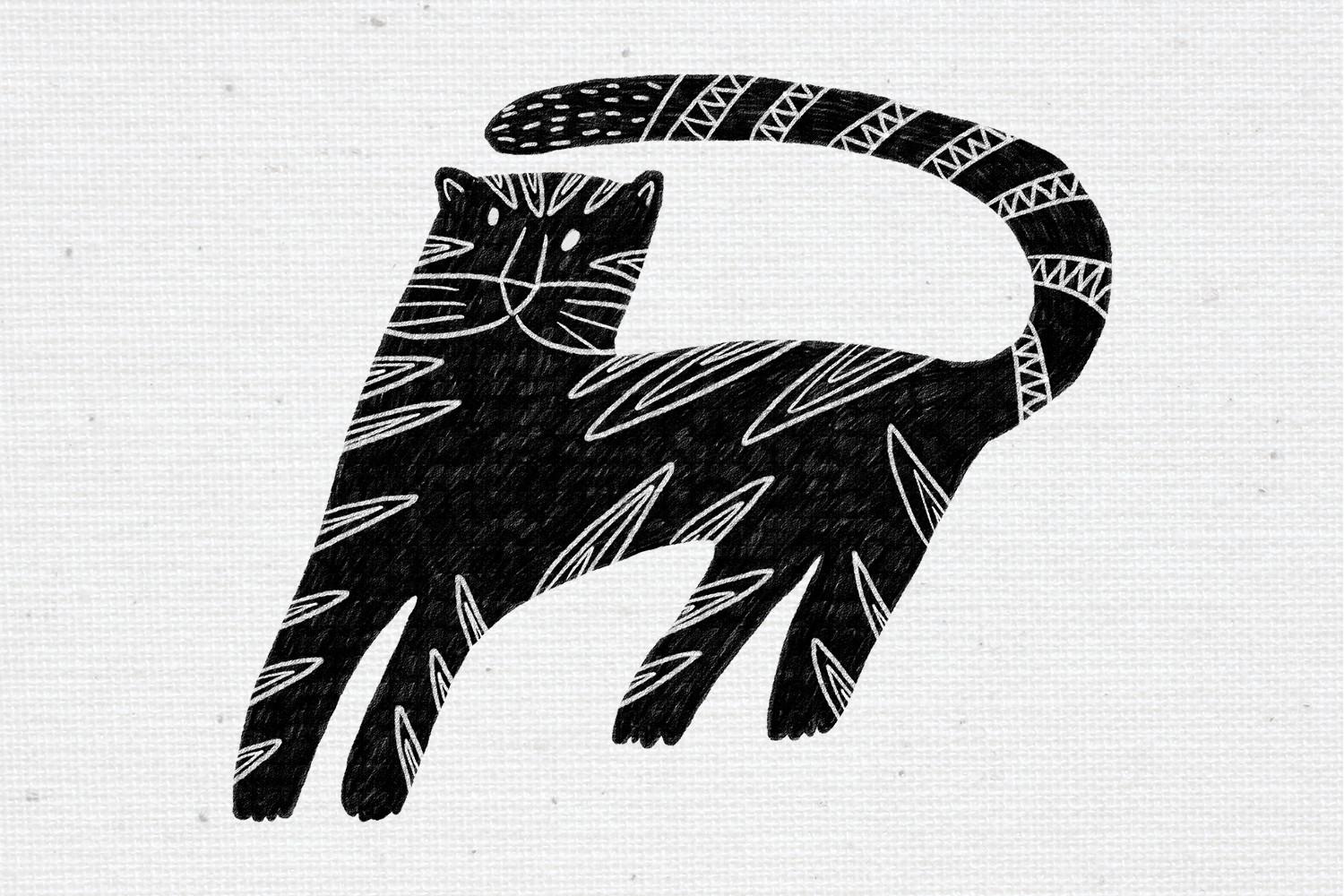 Tiger Clipart Naive Illustration