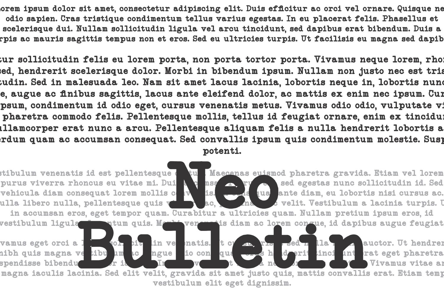 Neo Bulletin Family Font