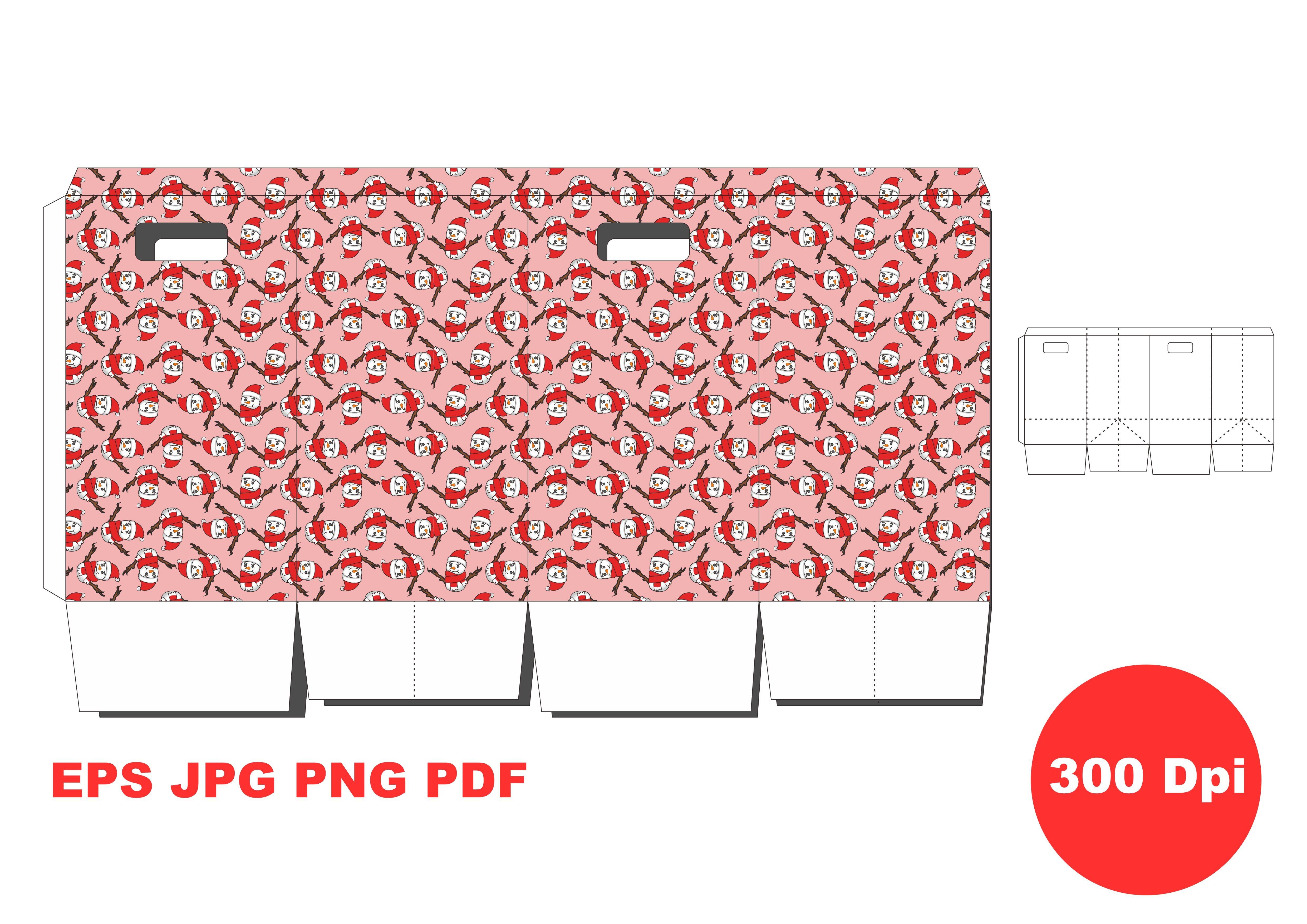 Paper Bag with Snowman Theme Free
