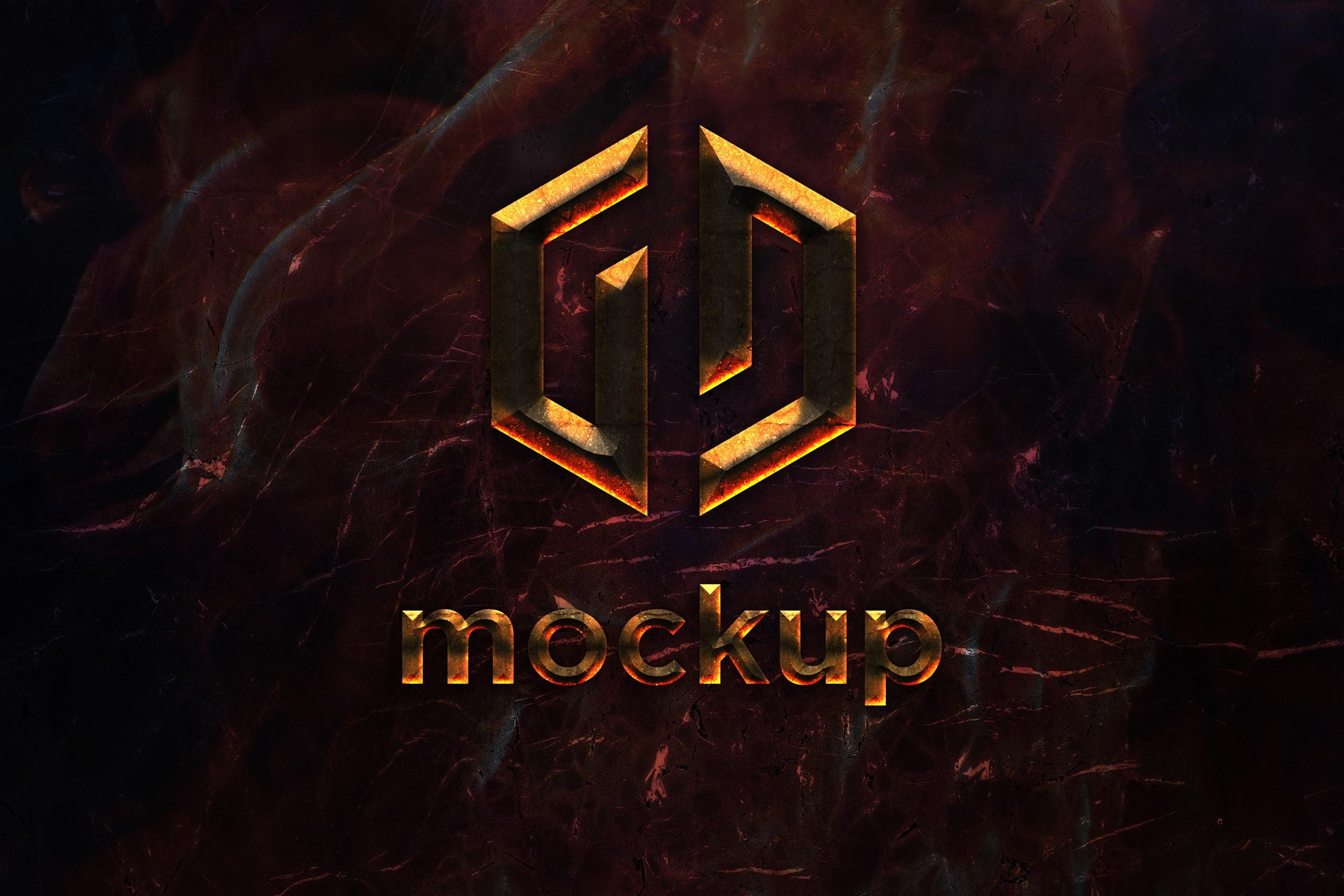 Gold Logo Mockup