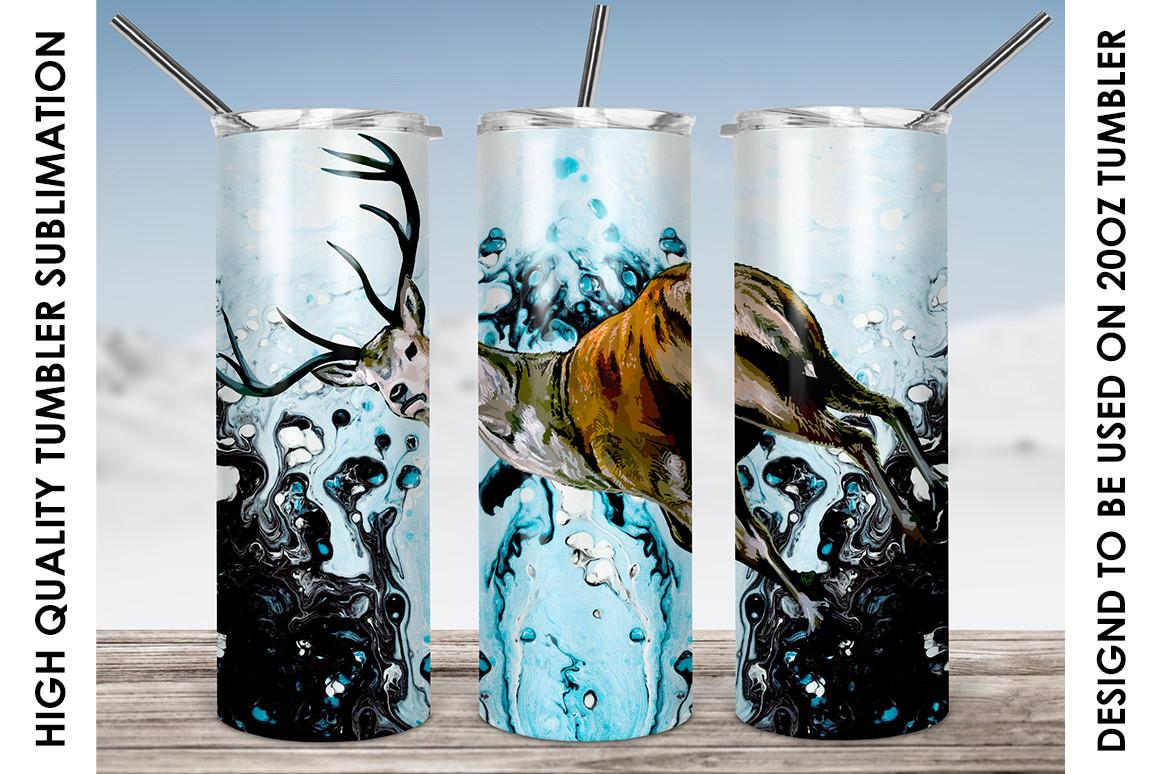 Deer Rain Drops 20oz Skinny Tumbler