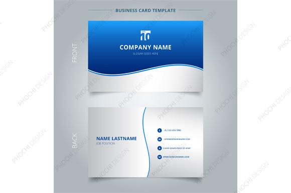 Creative Business Card Blue Wave