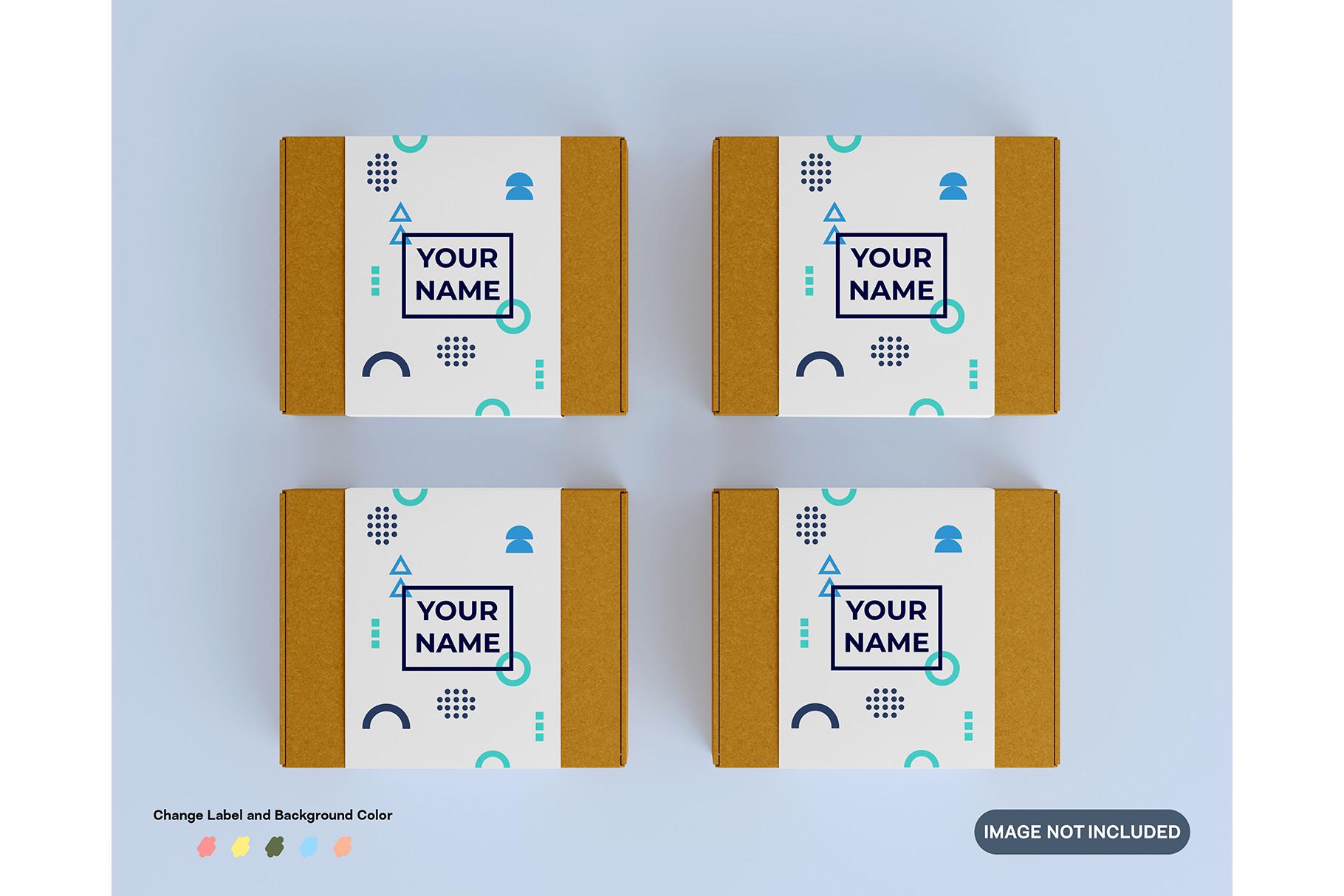 Cardboard Mockup with Label