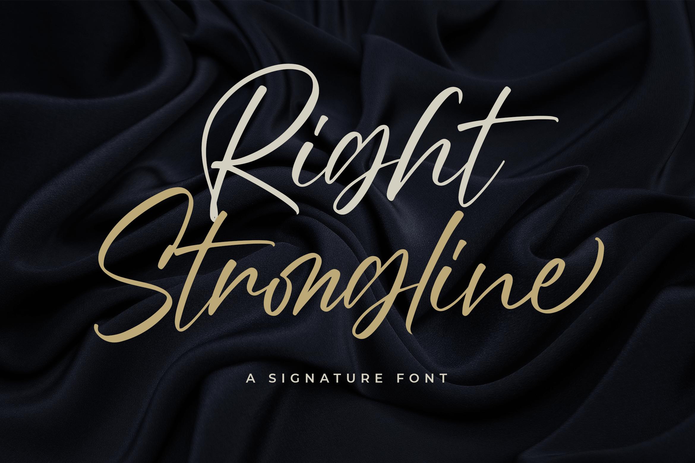 Right Strongline Font
