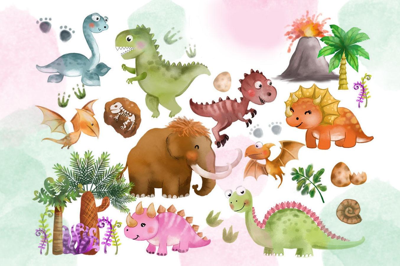 Cute Dinosaurs Clipart.