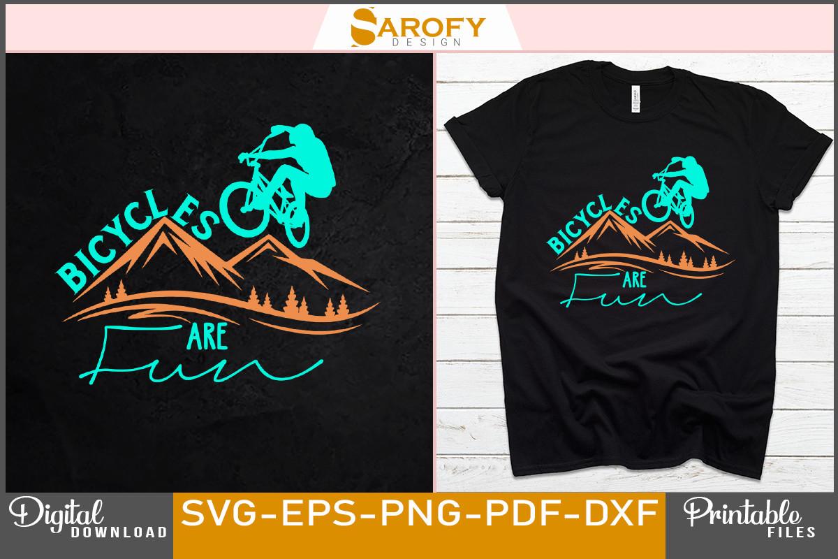 Funny Bicycling T-shirt Sublimation Svg