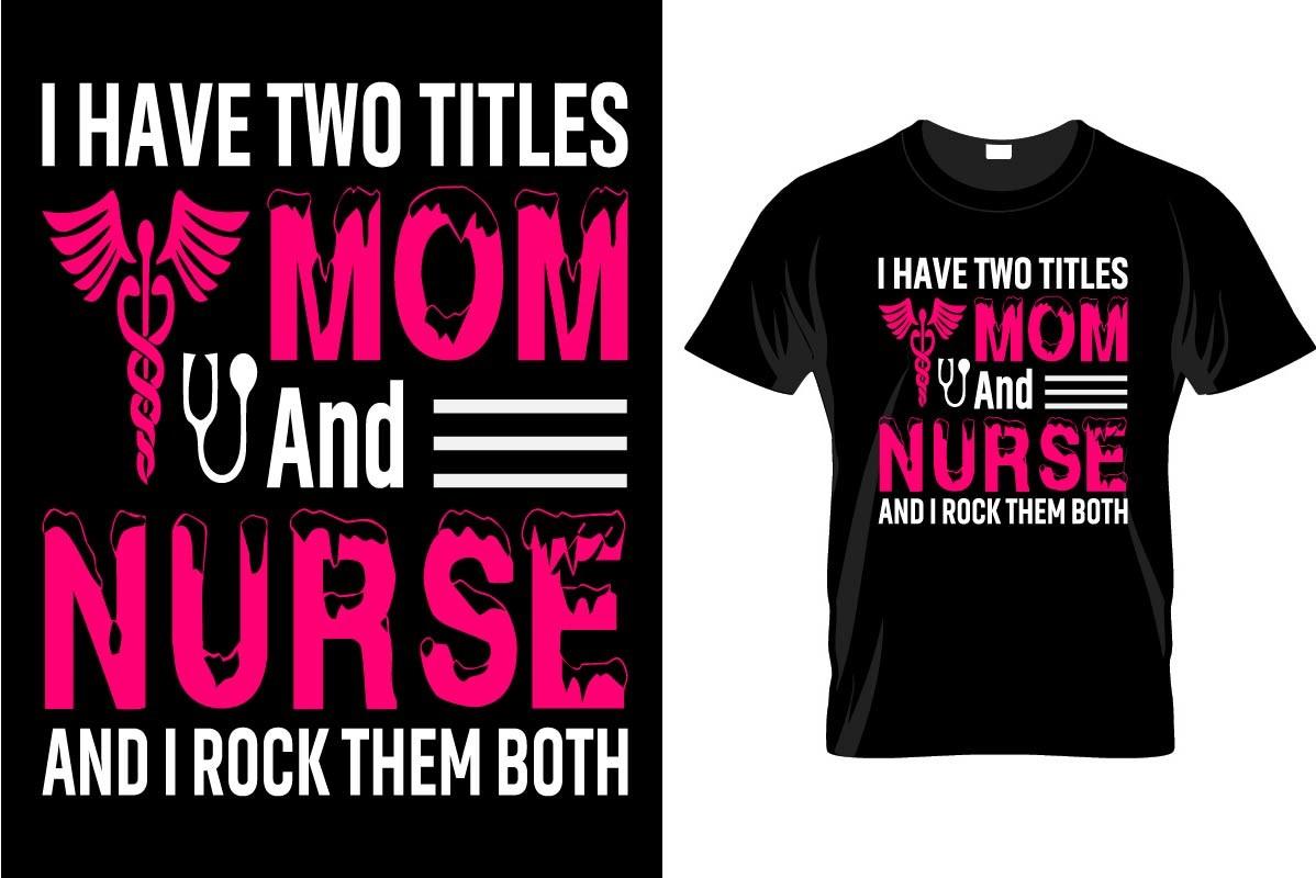 Nurse Typographic T-Shirt Design Vector