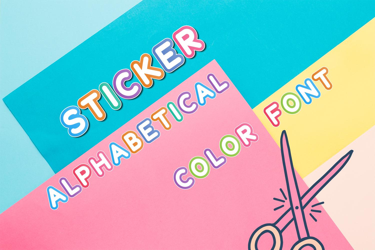Sticker Alphabetical Font