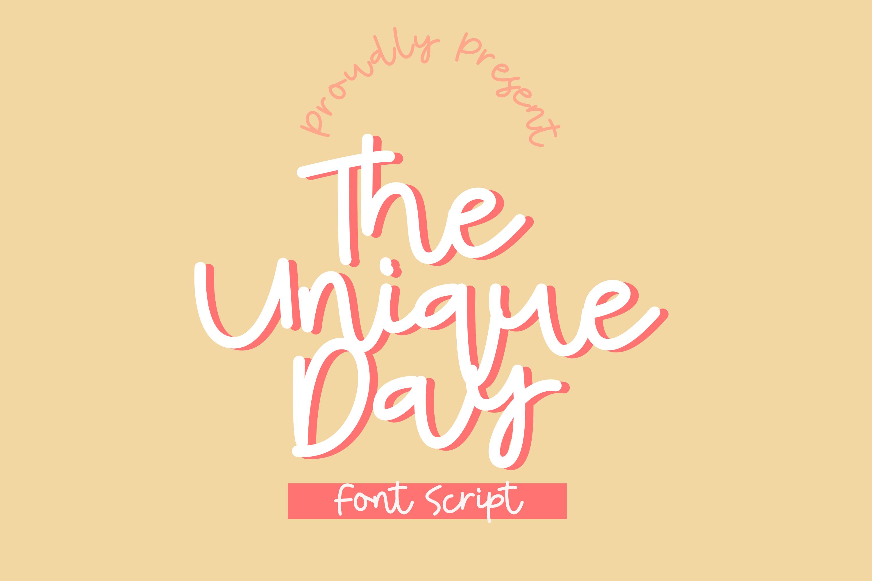 The Unique Day Font