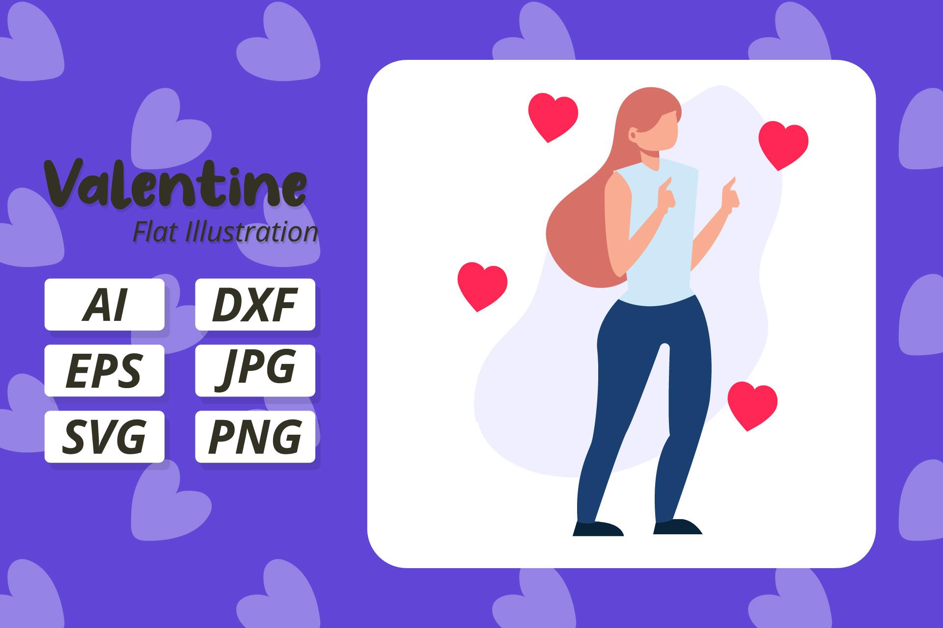 Valentine Dancing Woman Pose