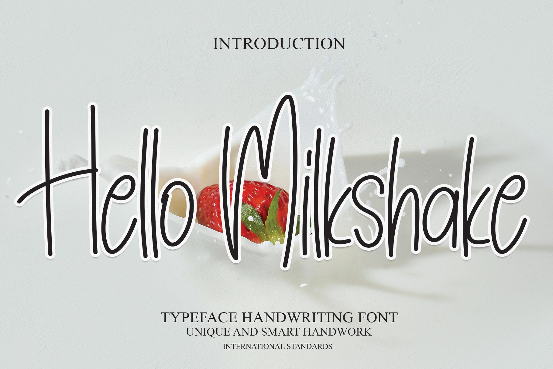 Hello Milkshake Font