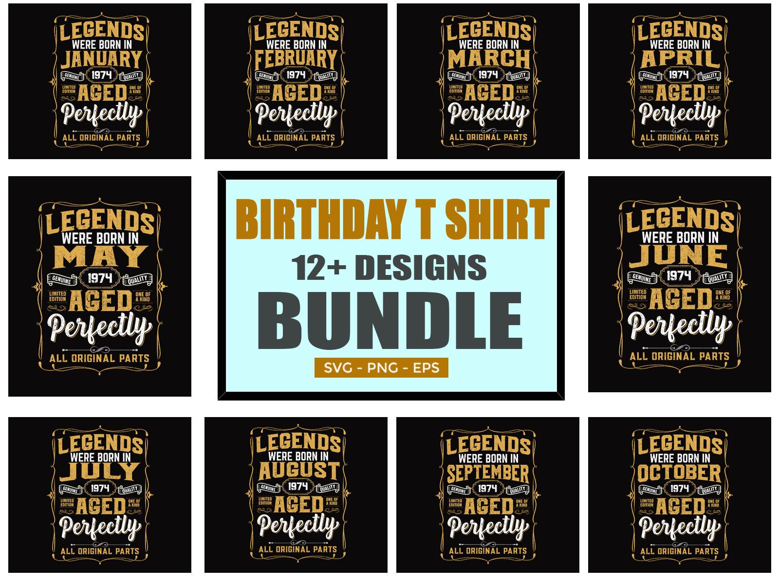 Legends Birthday T Shirt Design