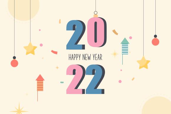New Year 2022 Greeting Card Template