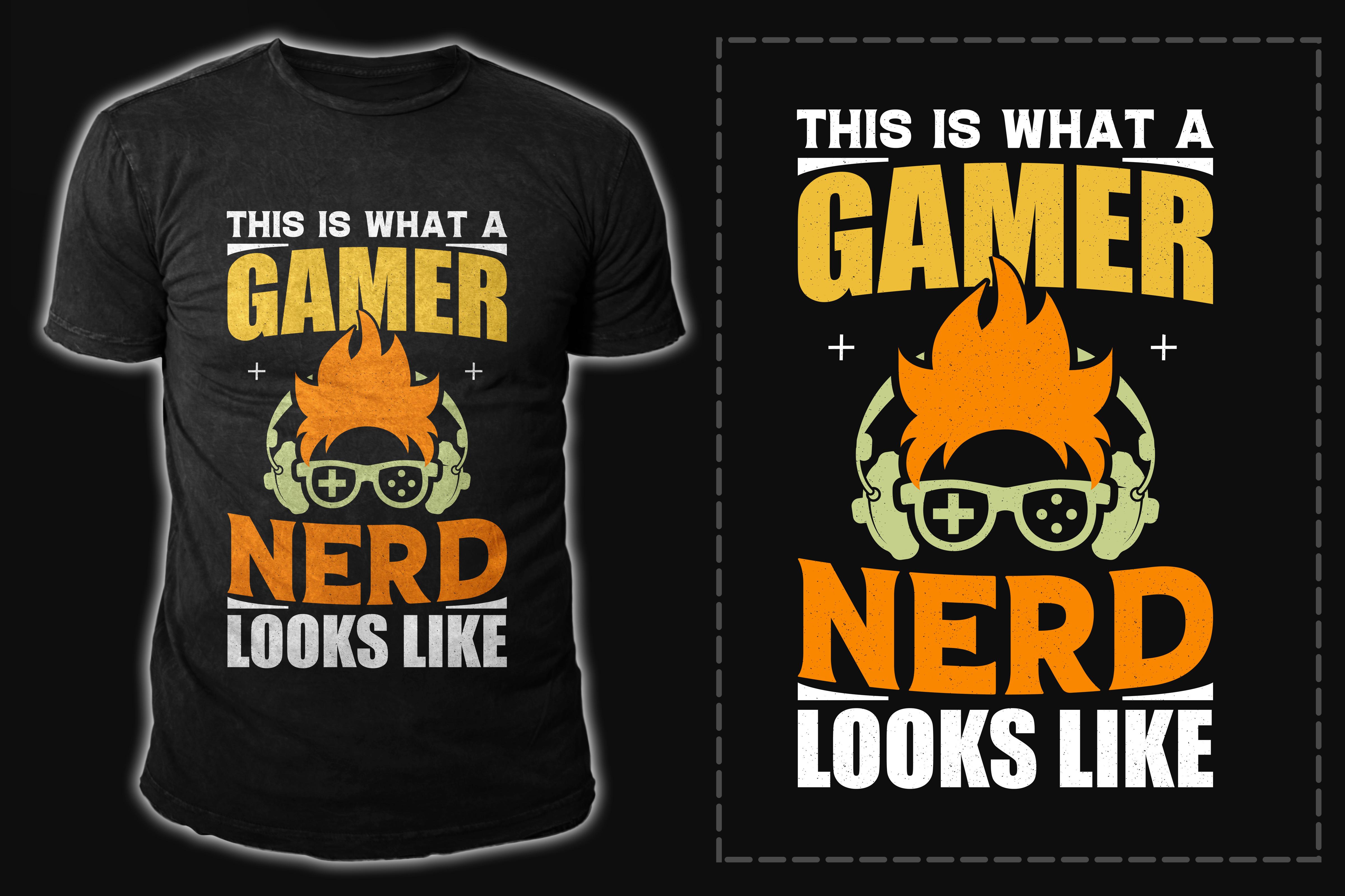 Gamer T-shirt Design Vector Graphic