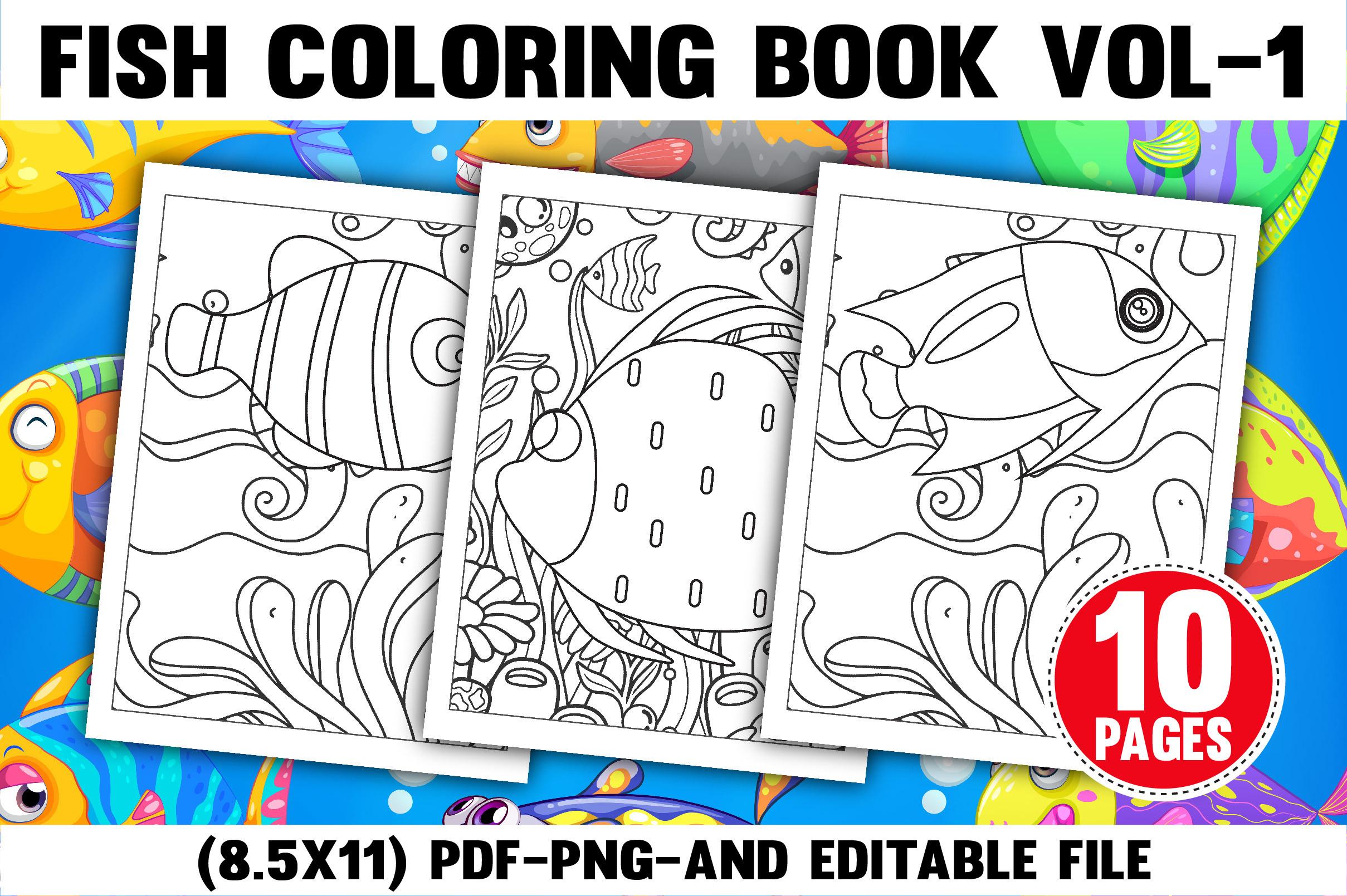 Fish Coloring Pages for Kids and Teens