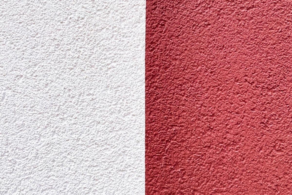 Wall Background Painted Half White and Red