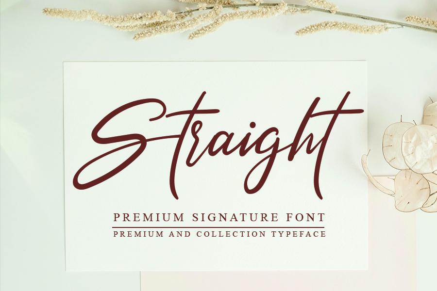 Straight Font