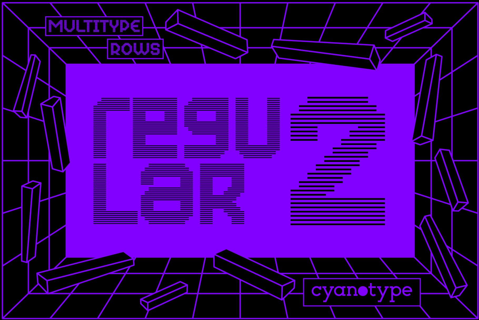 MultiType Rows Regular 2 Font