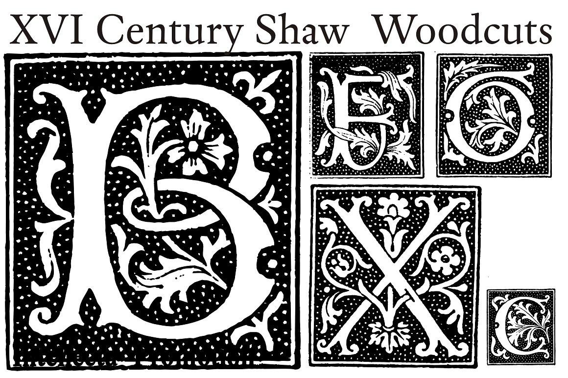 XVI Century Shaw Woodcuts Font