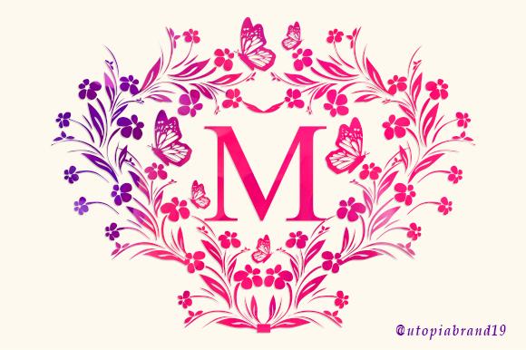 Love Flower Monogram Font