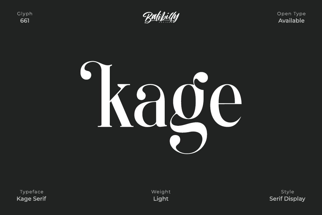 Kage - Light Font