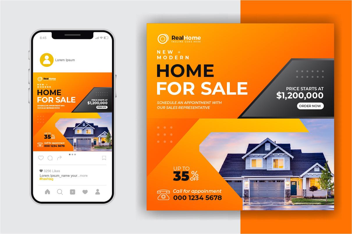 Real Estate Home Sale Social Media Post