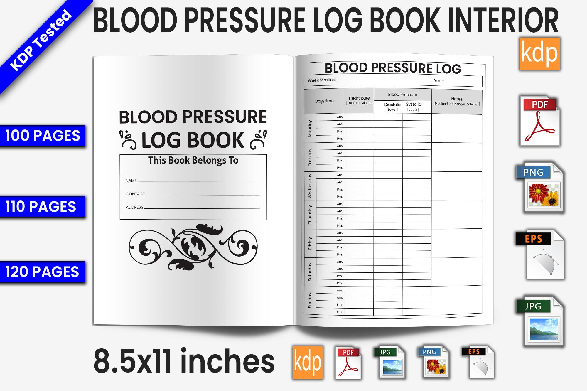 Blood Pressure Log Book | KDP Interior