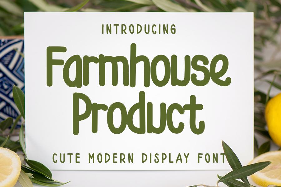 Farmhouse Product Font