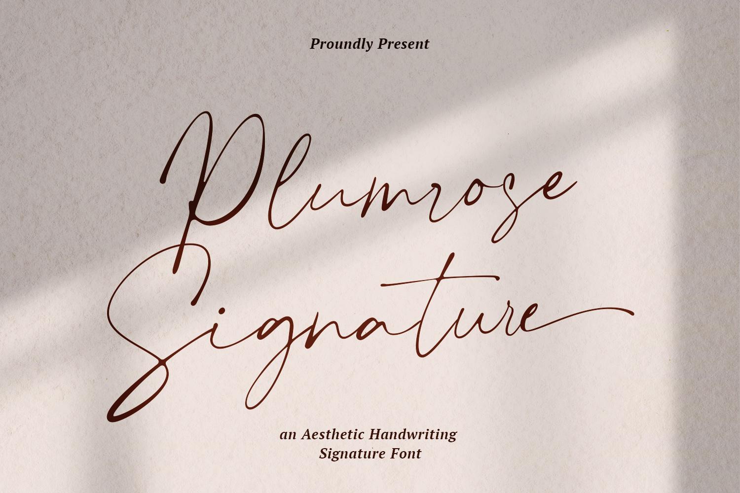 Plumrose Signature Font