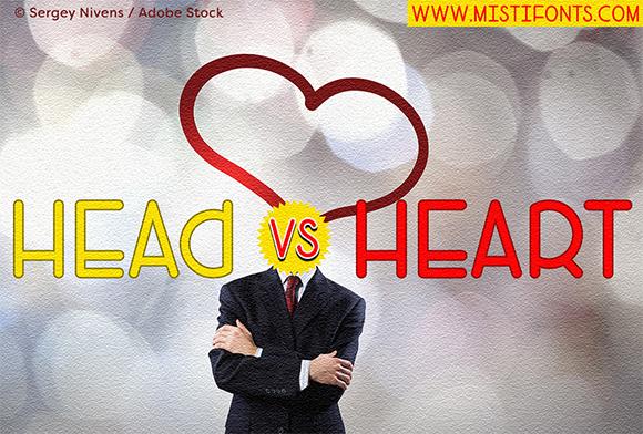 Head Versus Heart Font