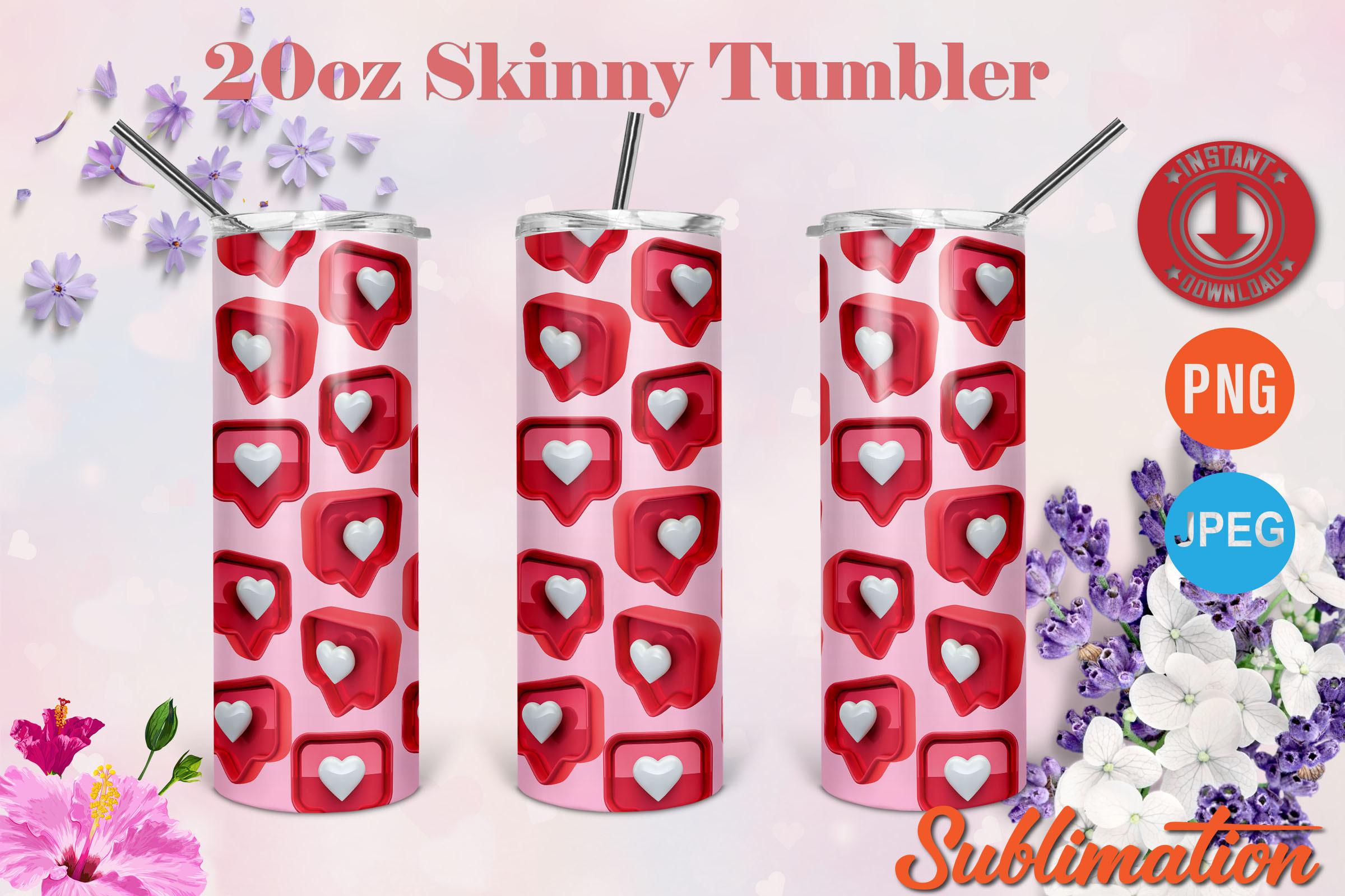 Valentines Heart 20oz Skinny Tumbler