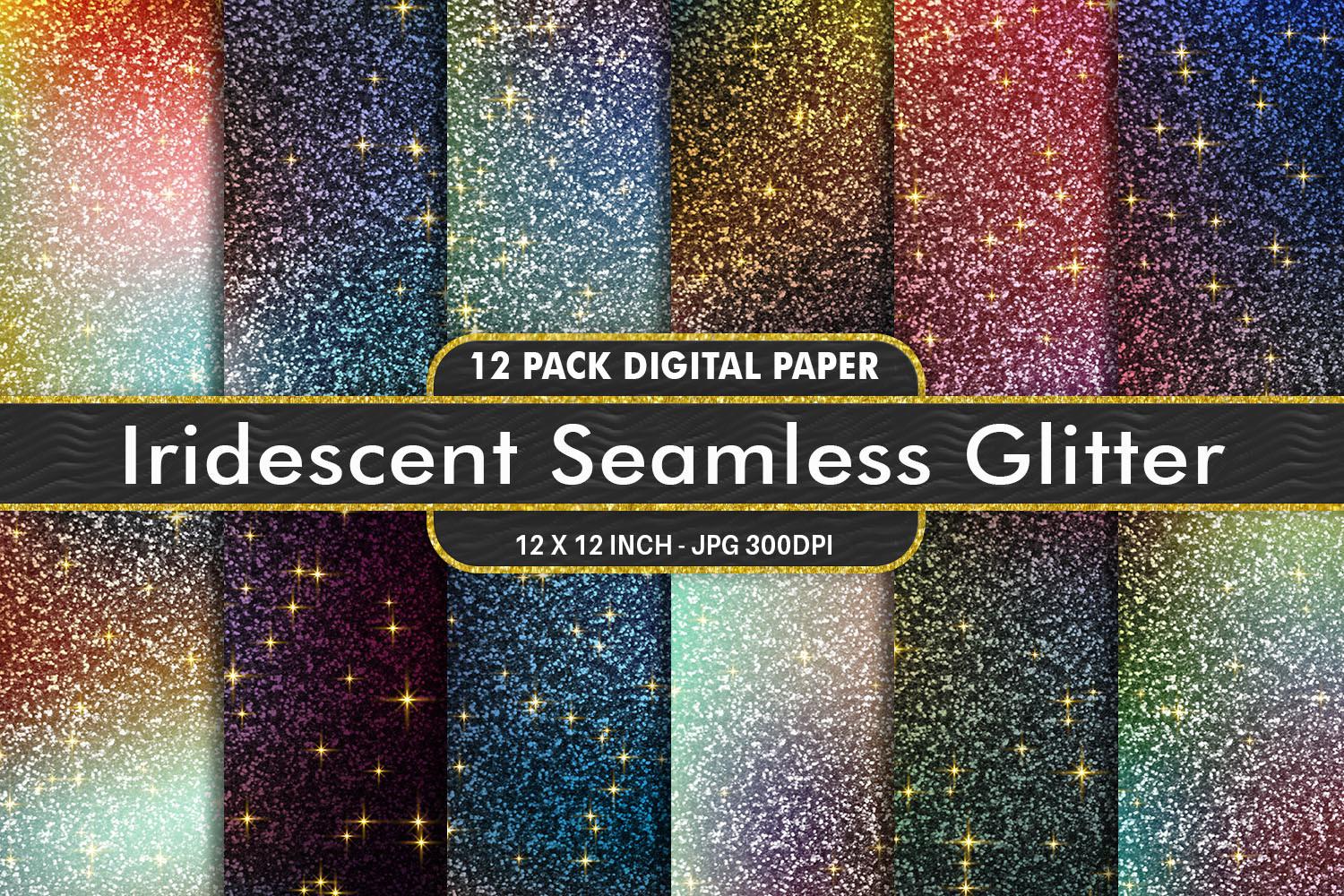Digital Paper Glitter Iridescent Texture