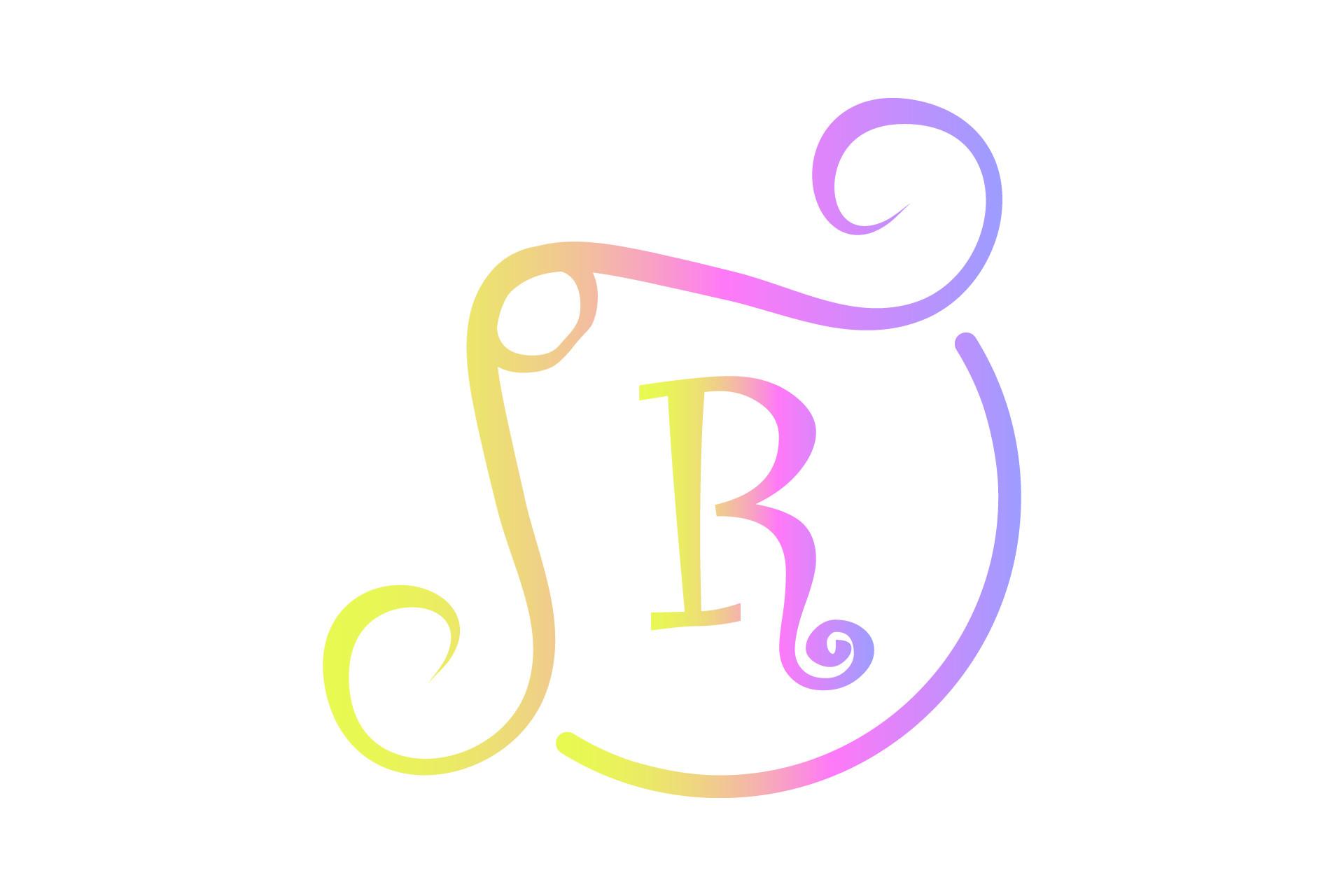 Monogram Font Letter Illustration Floral