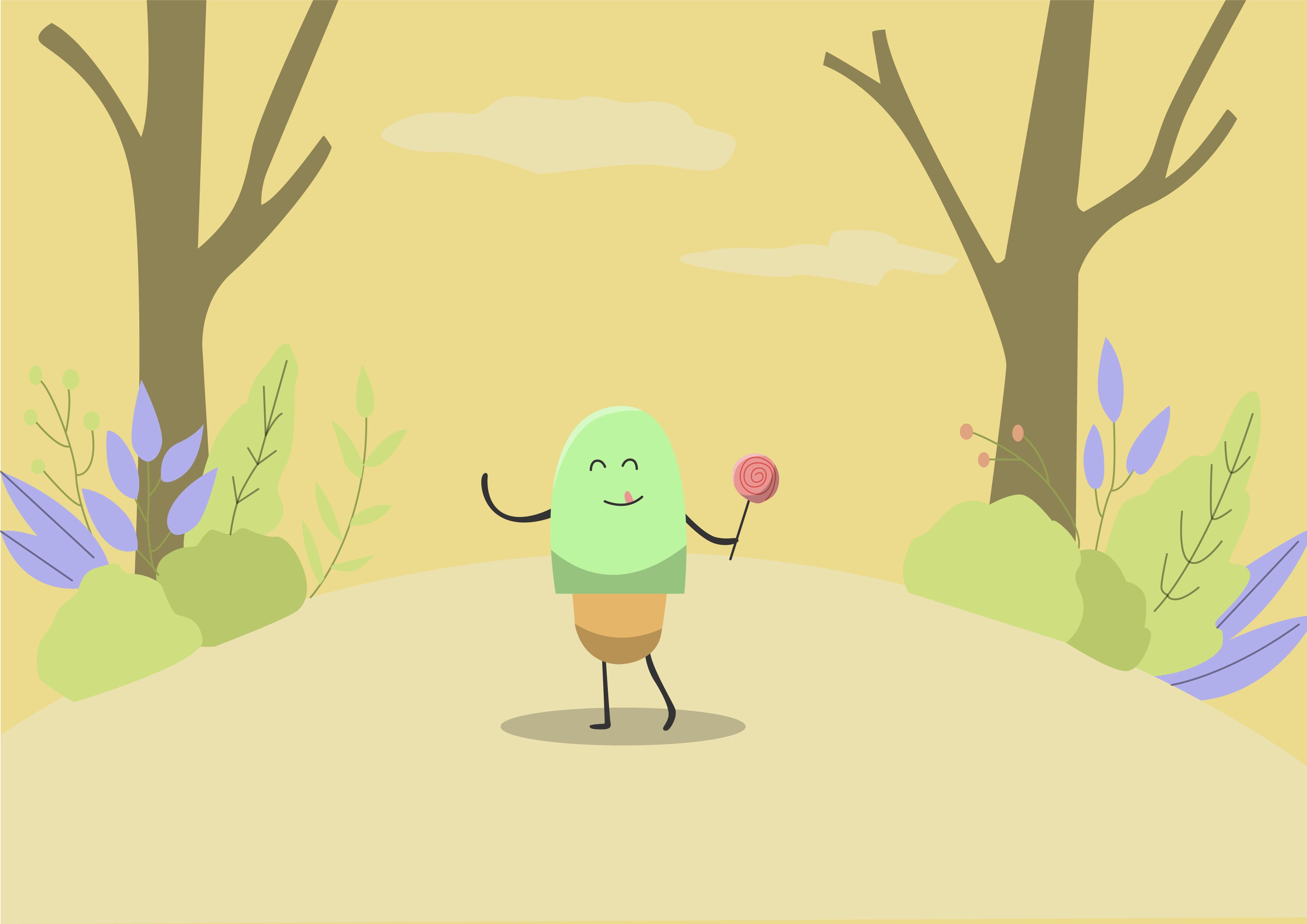 Cute Peanut Dumb Illustration #322