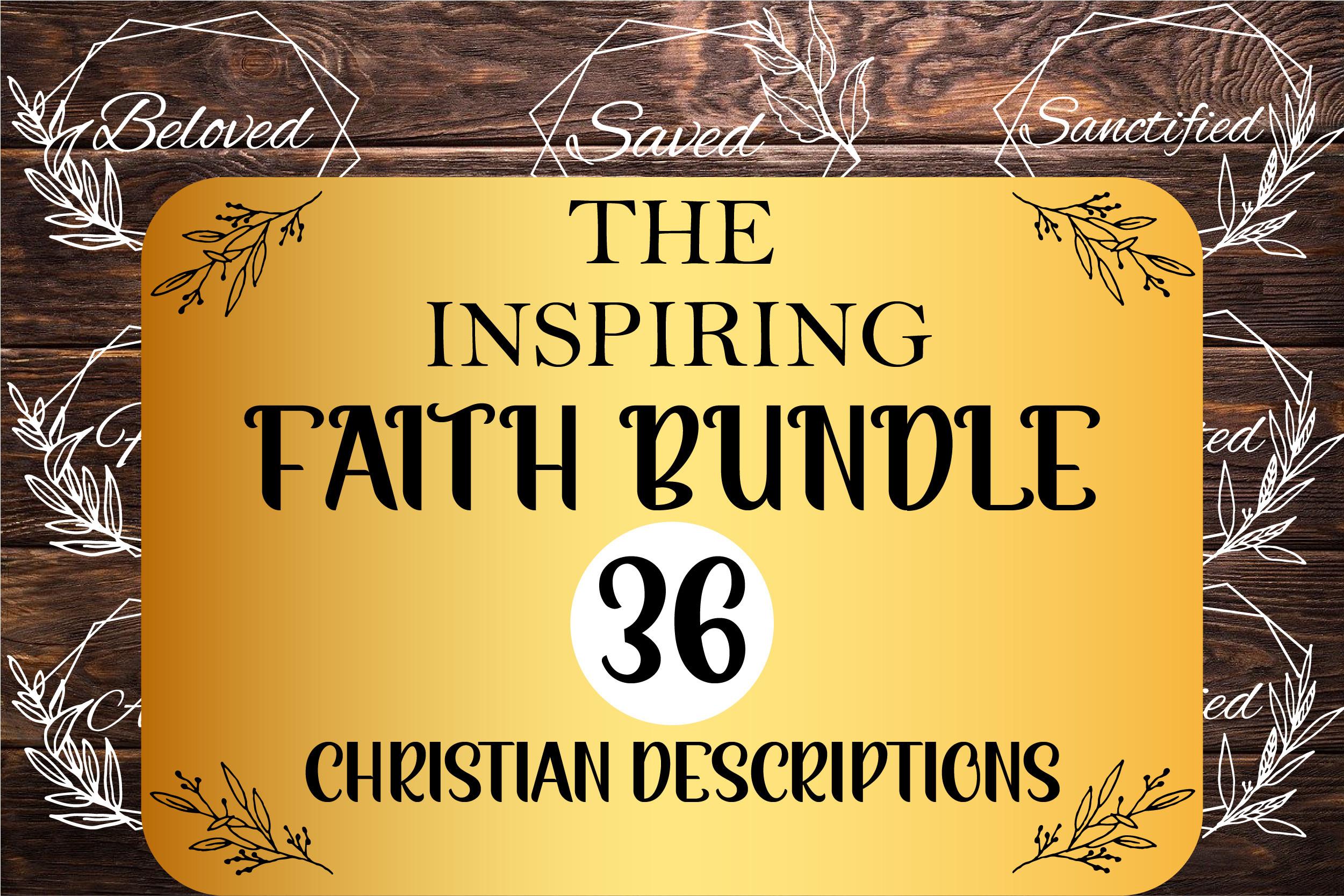 Faith Bundle with Botanical Frame Svg