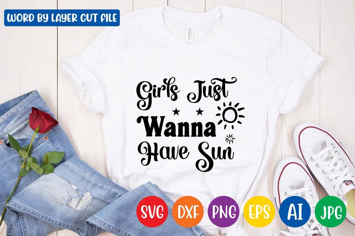 Girls Just Wanna Have Sun Svg