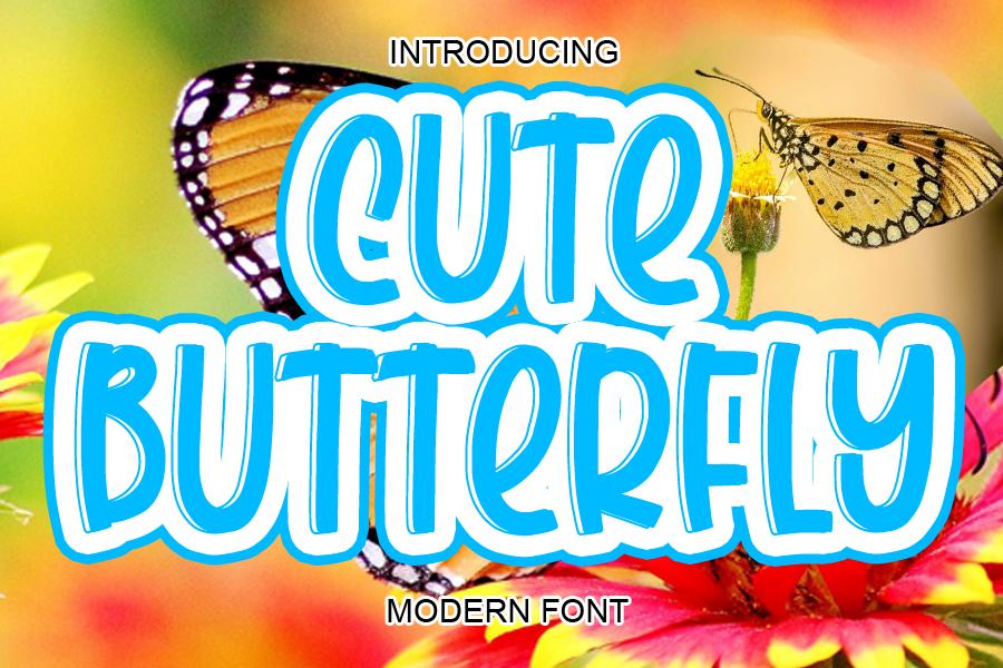 Cute Butterfly Font