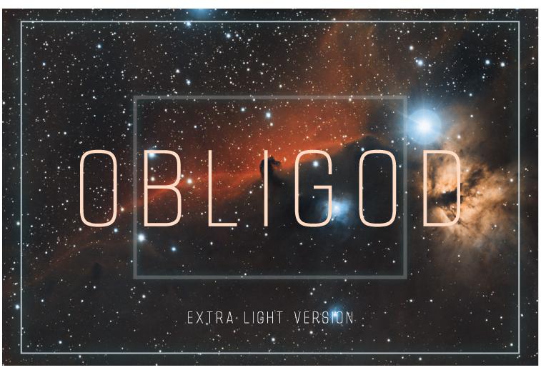 Obligod Extra Light Font