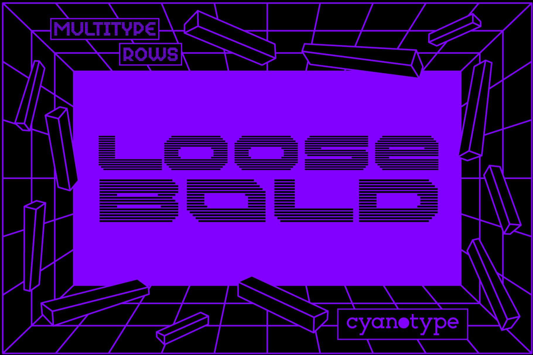 MultiType Rows Loose Bold Font