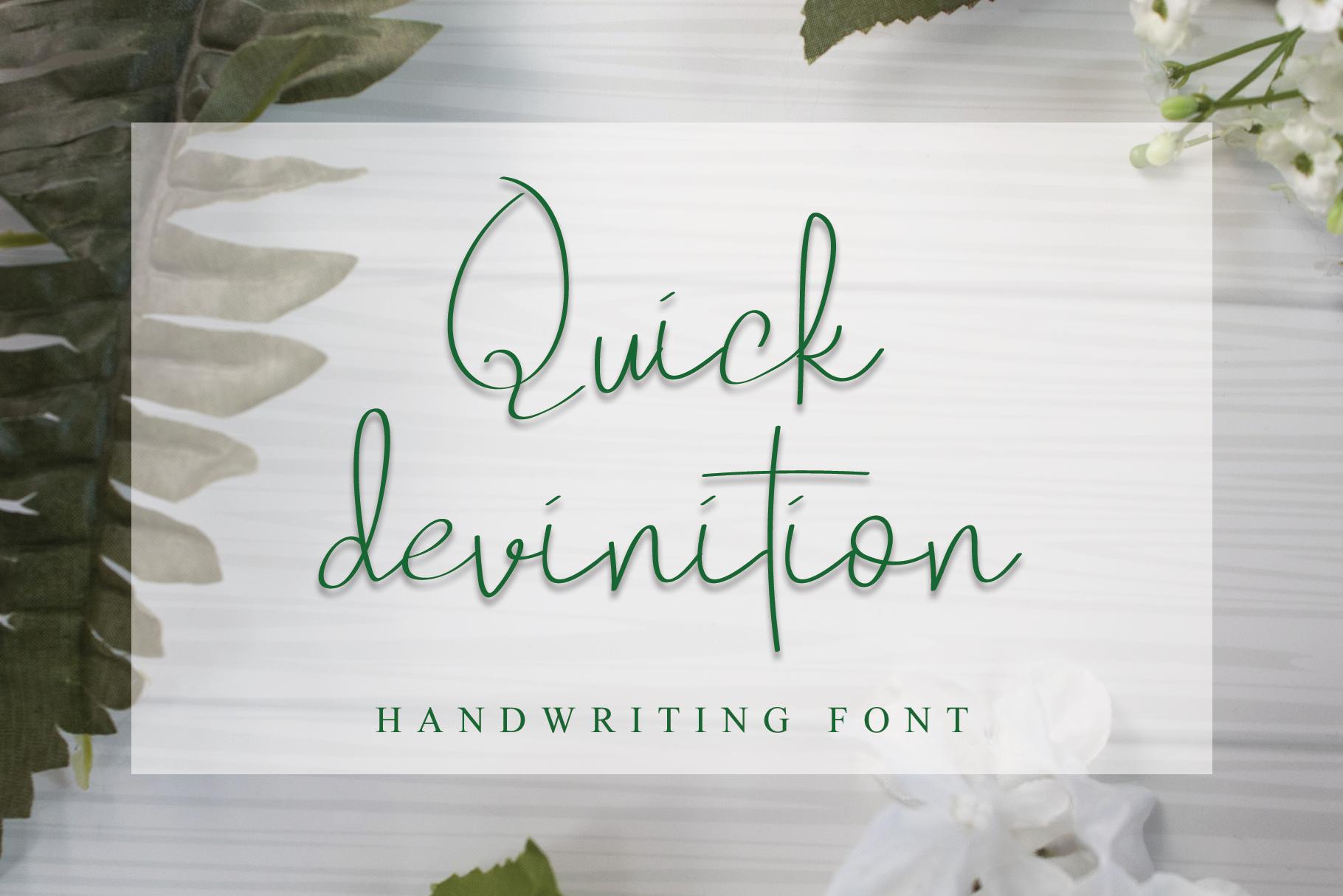 Quick Devinition Font